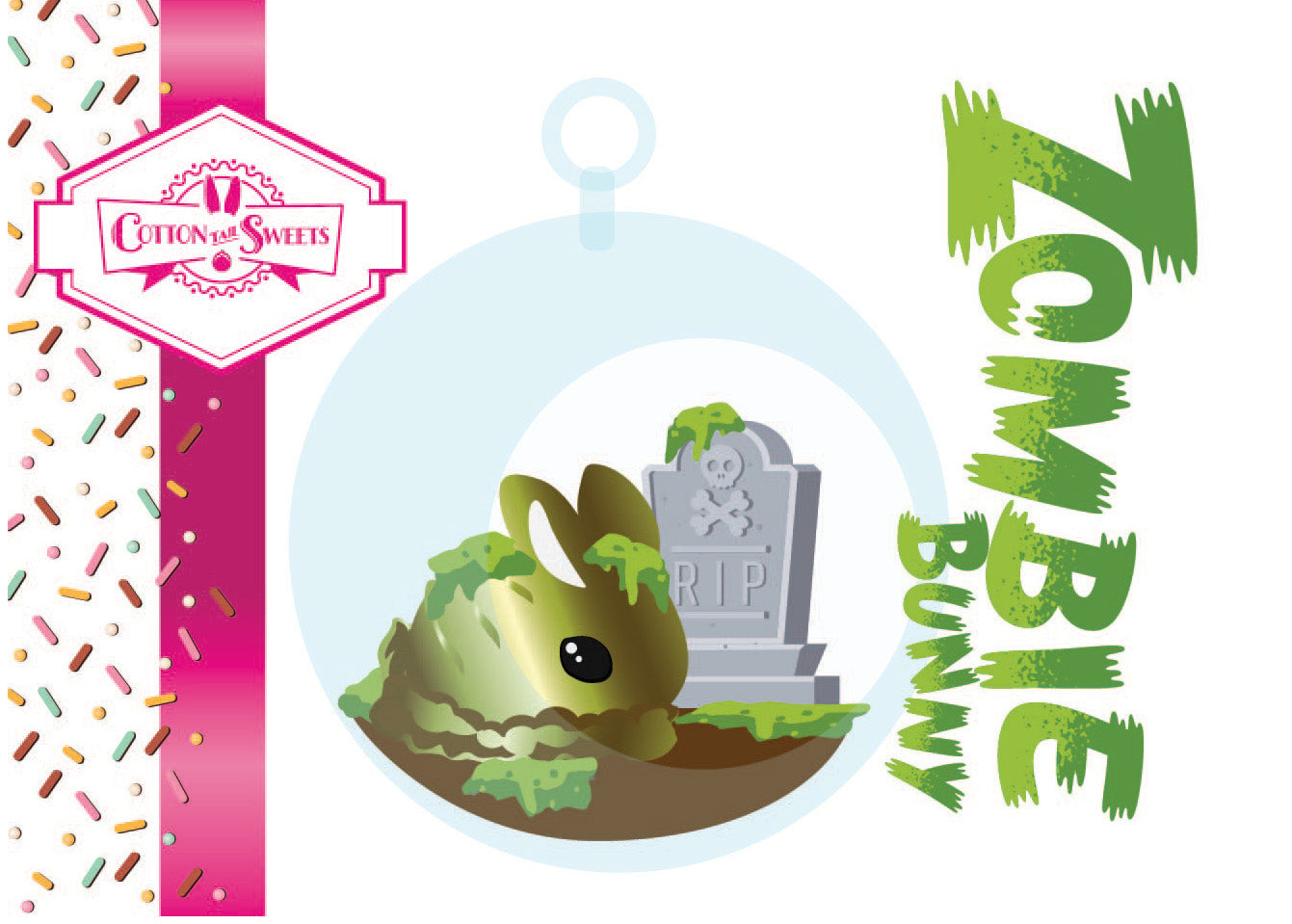 Zombie Bunny Skull-Cross 0r 3 Skulls Limited