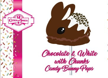 Chocolate & White with Chunks Candy Bunny Pop