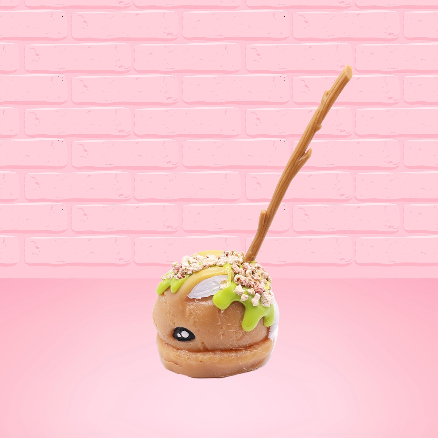 Caramel & Green Taffy + Nuts Candy Bunny Pop
