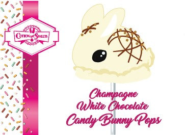 Champagne White Chocolate Candy Bunny Pop