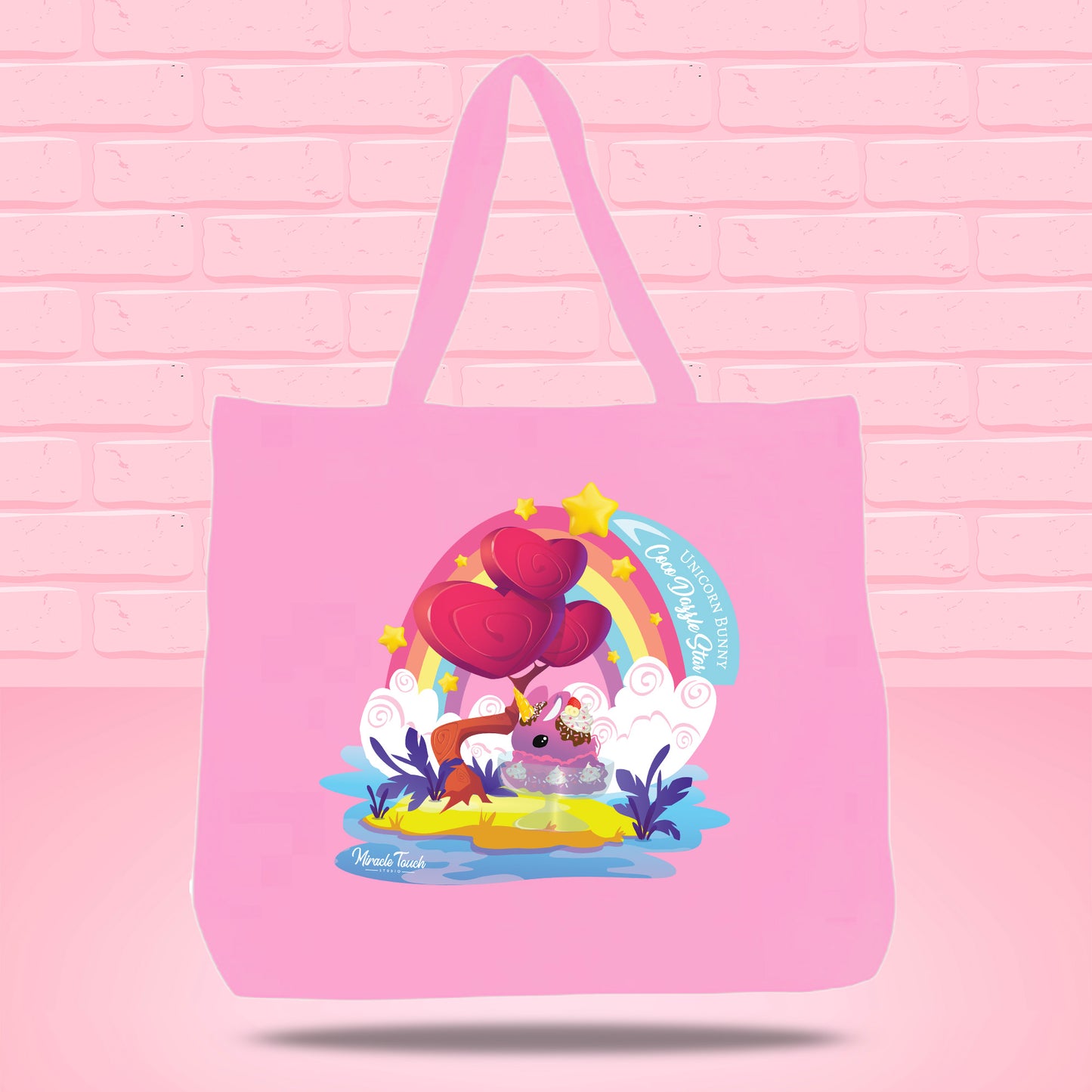 Coco Dazzle Star Unicorn Bunny Design Tote Bag