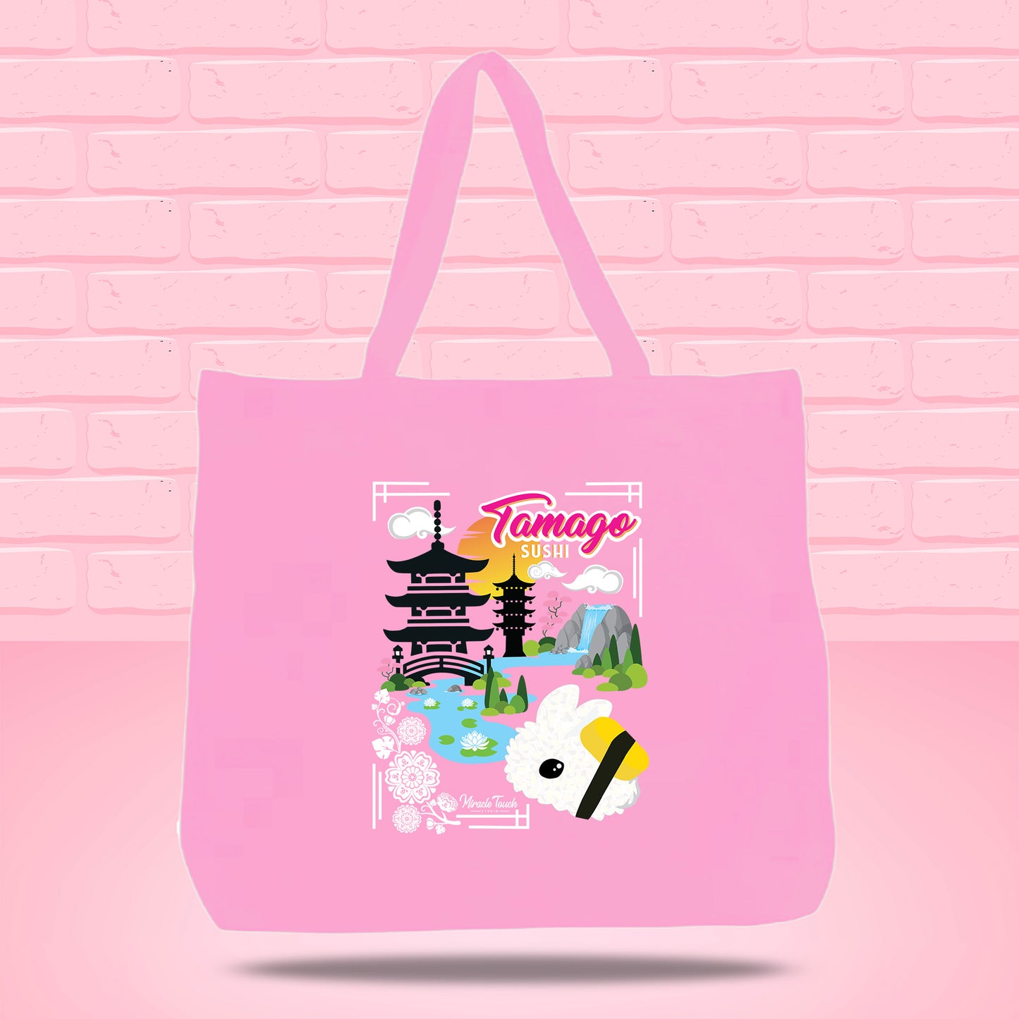 Egg Sushi Bunny Design Tote Bag