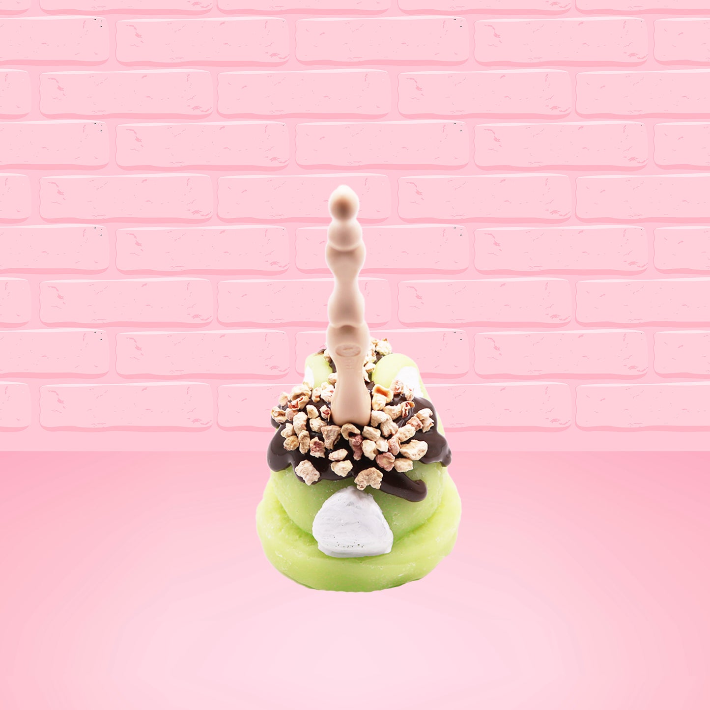 Candy Green Apple Bunny Pop- Chocolate & Nuts