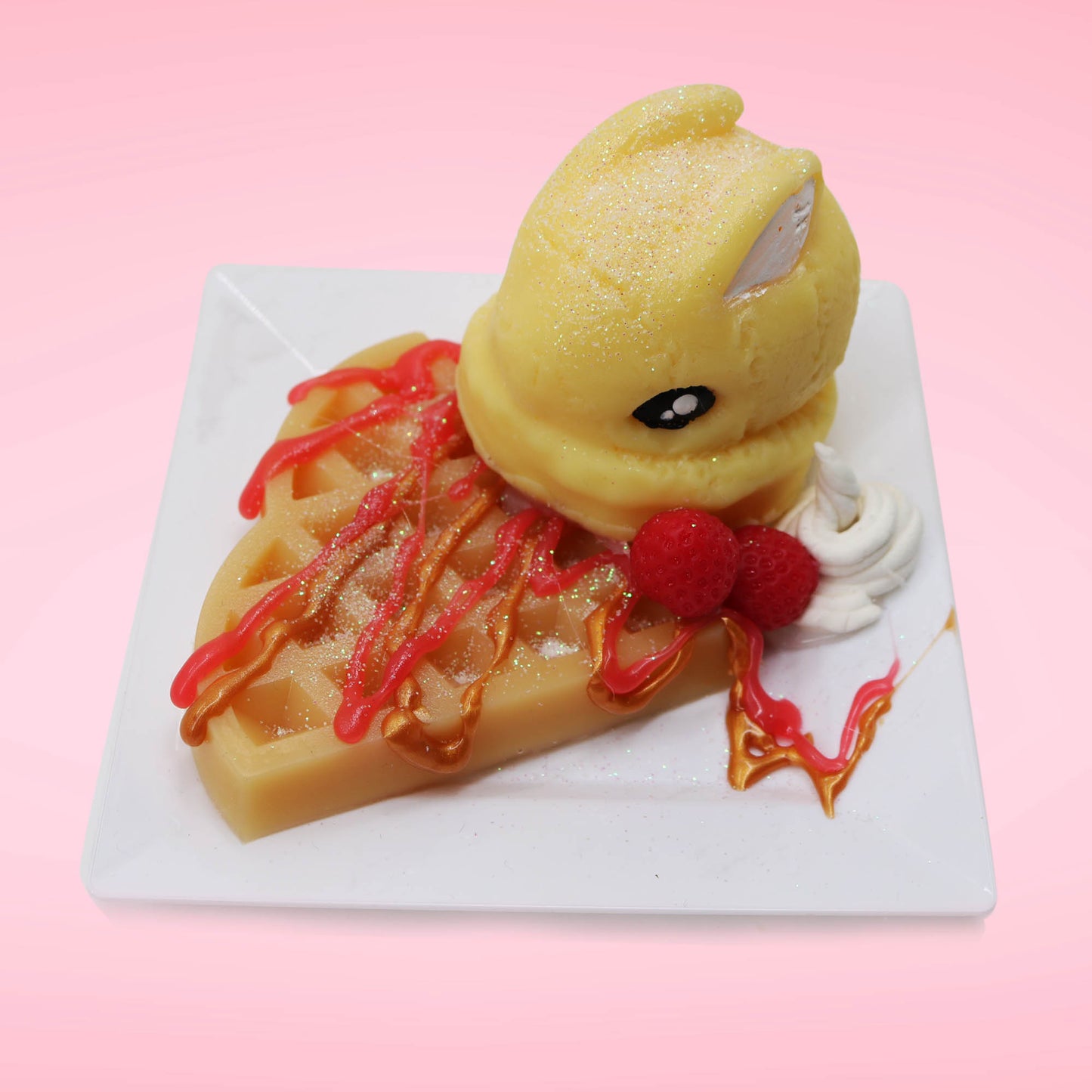 Butter Touch Waffle Strawberry-Gold Bunny