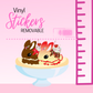 Vinyl Ice Cream Bunny Sweets Stickers 4 inches