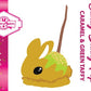 Caramel & Green Taffy + Nuts Candy Bunny Pop