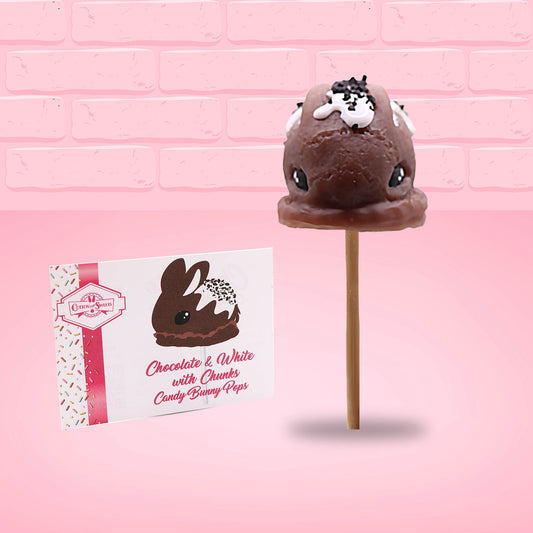 Chocolate & White with Chunks Candy Bunny Pop