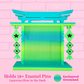 Enchanted Greenland – glow in the dark lanterns Japanese Arch enamel pin board and the words holds 18+ enamel pins.