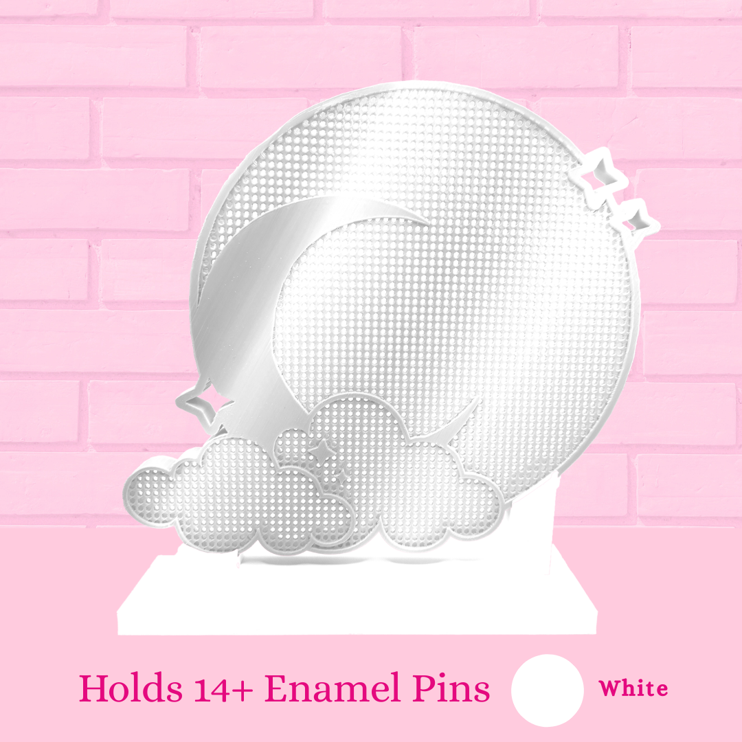 Moon & Clouds- Enamel Pin Display Boards- Desk Size