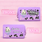 The front of the Cookies and Cream pu leather pouch and the back of the pouch reads Cookies make everything better.