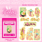 Sunny Golden Cream bunny ramen sticker pack with multiple stickers in various sizes.