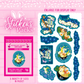 Moonlight Delight bunny ramen sticker pack with multiple stickers in various sizes.