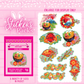 Spring Cherry Blossom bunny ramen sticker pack with multiple stickers in various sizes.