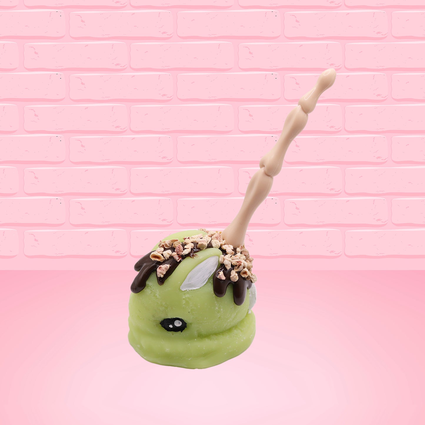 Candy Green Apple Bunny Pop- Chocolate & Nuts