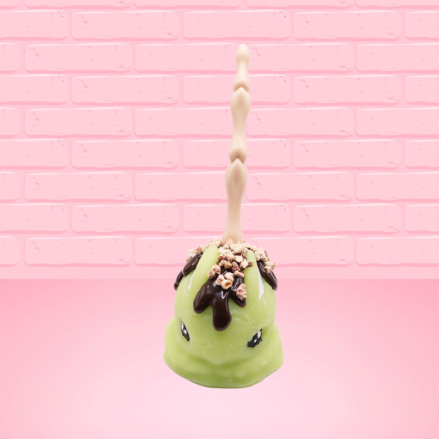 Candy Green Apple Bunny Pop- Chocolate & Nuts