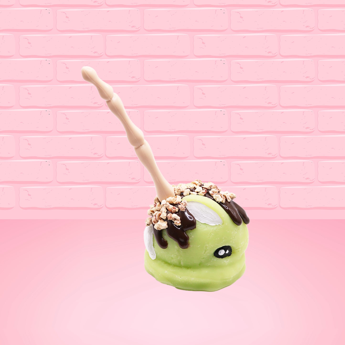 Candy Green Apple Bunny Pop- Chocolate & Nuts