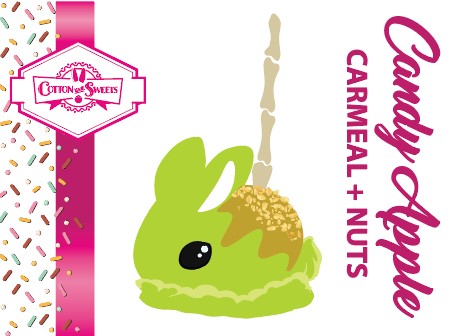 Candy Green Apple Bunny Pop- Caramel & Nuts