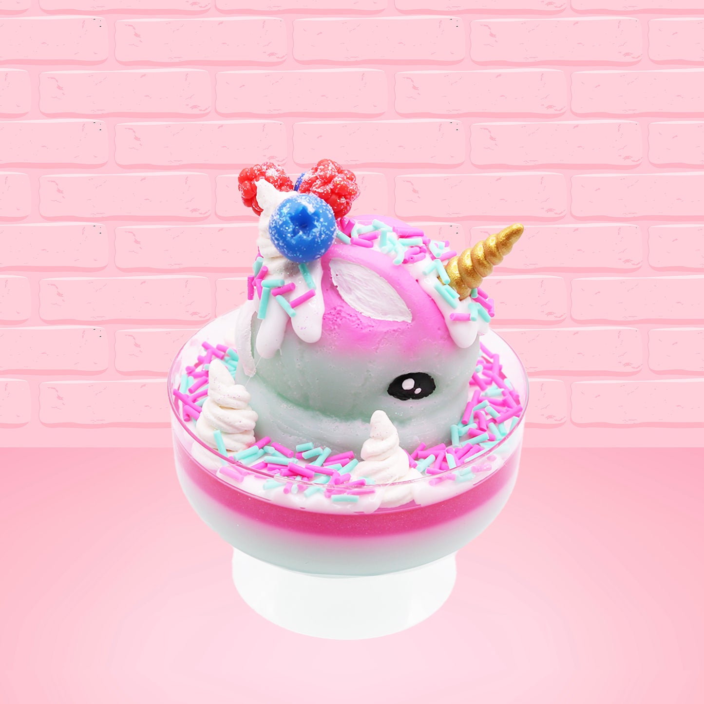 Irresistible Sugar Berry Unicorn Bunny Dish Sundae