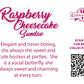 Raspberry Cheesecake Dish Sundae