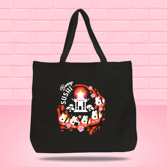 Sushi Set B Bunny Design Tote Bag