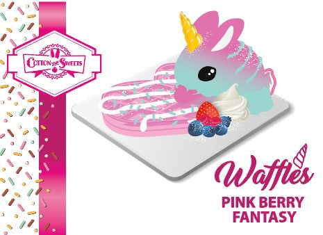 Pink Berry Fantasy unicorn Waffle Bunny