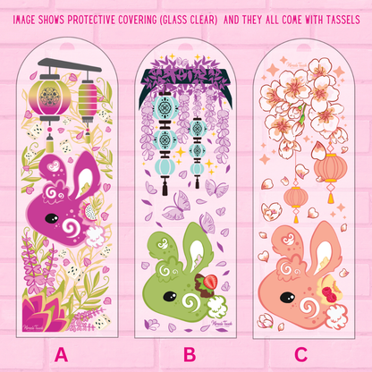 Three bookmarks are shown, Dragon Sweet Roll Cake, Green Tea Sweet Roll Cake, Peach Raspberry Sweet Roll Cake.