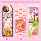 Three bookmarks are shown, Orange Pumpkin Sweet Roll Cake, Cherry Frosted Danish, and Hanami Dango.