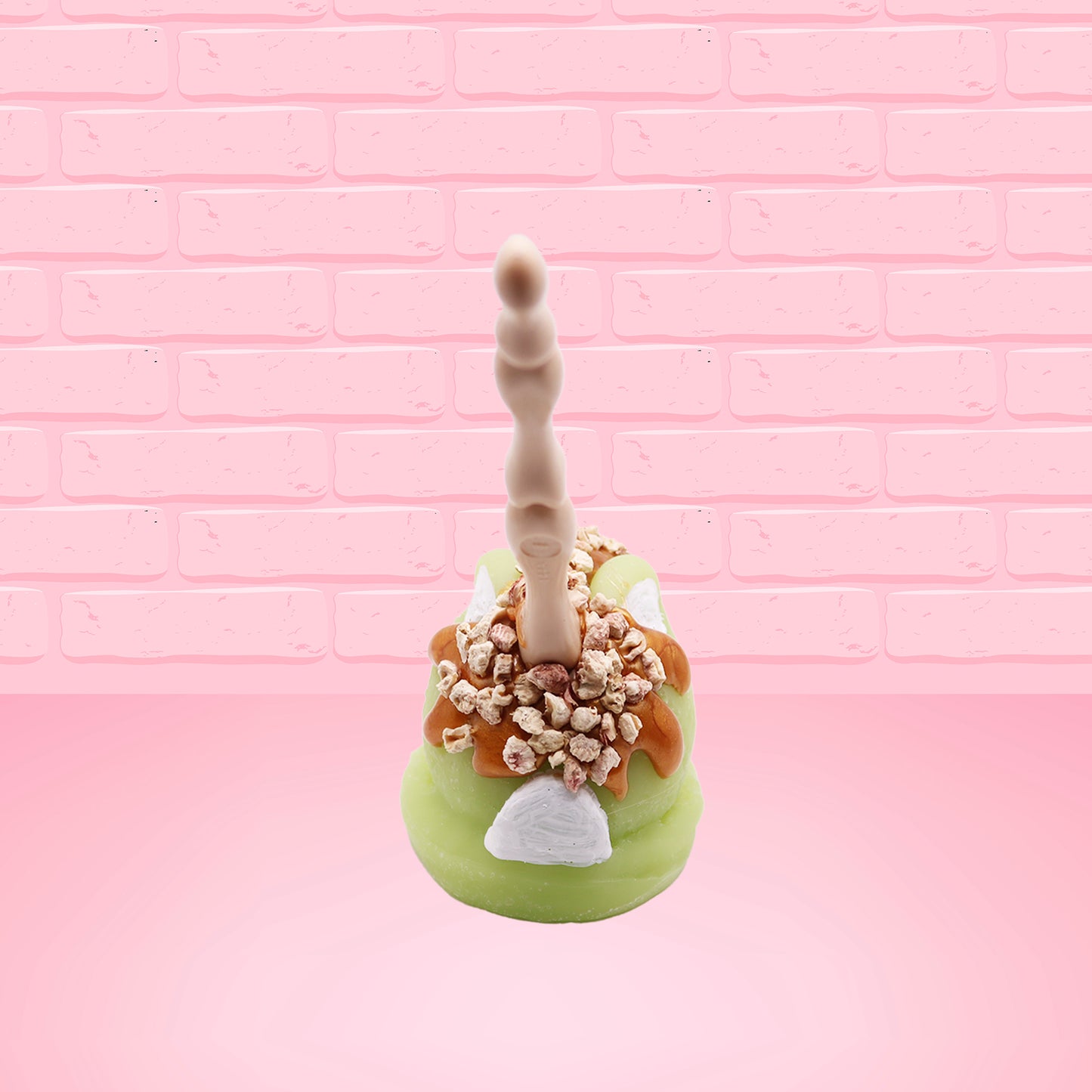 The back of the figure is shown.