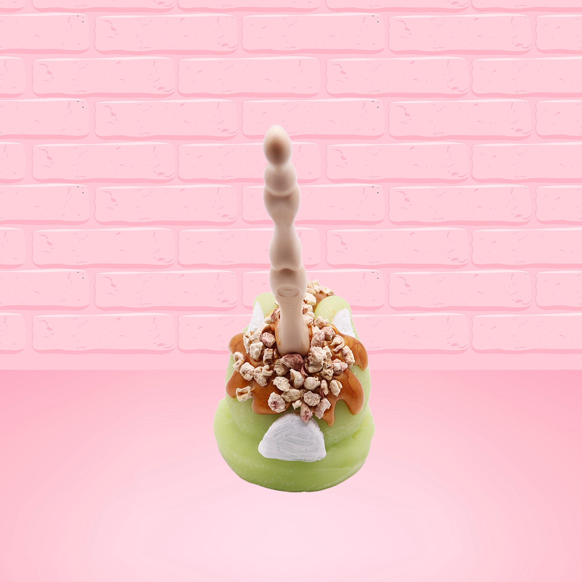 The back of the figure is shown.