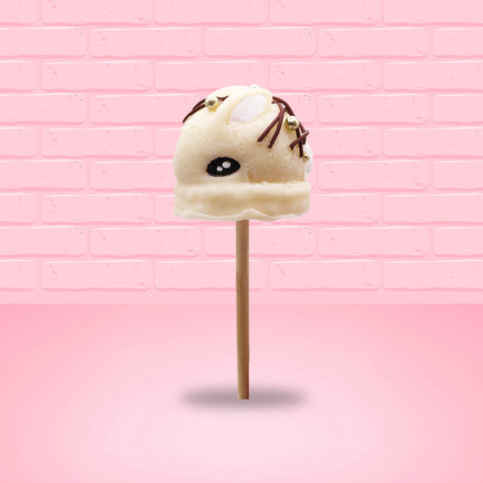 The side of the figure is shown.