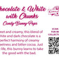 The back of the character card reads: Chocolate & White with Chunks Candy Bunny Pops, Sweet and creamy, this blend of white and dark chocolate is a perfect harmony of creamy sweetness and bitter cocoa. Just like life, this bunny learns to take the good with the bad.