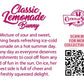The back of the character card reads: Classic Lemonade Bunny, Mixture of sour and sweet, nothing beats refreshing ice-cold lemonade on a hot summer day. Or any day as everyone deserves refreshments to cool off from the any kind of fun in the sun. On ice, her best side is full of cheer and freshly squeeze delight.