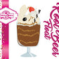 The character card front shows the digital artwork with the white bunny ice cream cone on top of Root beer drink.  
