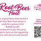 The back of the character card reads Root Beer Float, The original flavor that started it all, Root Beer Float always is ready for a groovy time! Bubbling with excitement to join the party, ready to burst on the happening scene with old and new friends! A QR code is available to be scanned for more collectibles as well as the cotton tails logo. 