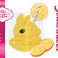 The front of the character card shows the digital artwork of Screwdriver, an orange drink inside a glass with a gold white straw with an orange slice on the rim of the glass with two oranges slices near it.