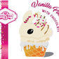 The front of the character card shows the digital artwork of Vanilla Pink Sprinkle ice cream bunny, with brown and pink sprinkles on the top of the bunny.