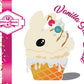The front of the character card shows the digital artwork of the Vanilla Star Blast, a white ice cream cone with a blueberry, raspberry, and silver pearls near the swirl of whipped cream on the top of the bunny.