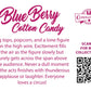 Cute kawaii Blue Berry Cotton Candy ice cream sundae character card back which reads, Blue Berry Cotton Candy, Big tops, popcorn, and a lone figure on the high wire. Excitement fills the air as the figure slowly but surely gets across the span above the audience. Never a dull moment as the acts finishes with thunderous applause or laughter.  Everyone loves a circus! A QR code is available to be scanned for more collectibles as well as the cotton tails logo.