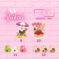 Stickers 1 through 8 are shown, the grinch tall sundae, the Valerie hearts tall sundae, Candice tall sundae, Poison apple bunny tall sundae, classic lemonade, hot pink lemonade, pink lemonade, and sweethearts banana split.