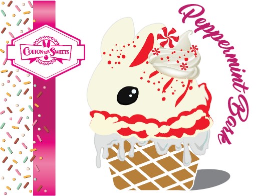 Peppermint Bark Bunny Cone